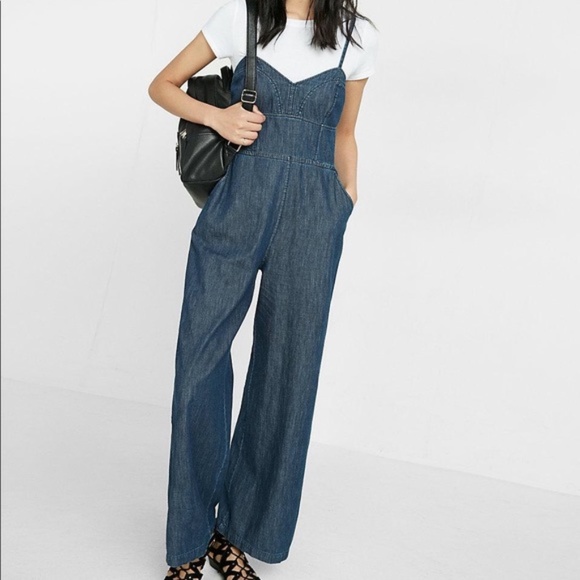 express denim jumpsuit